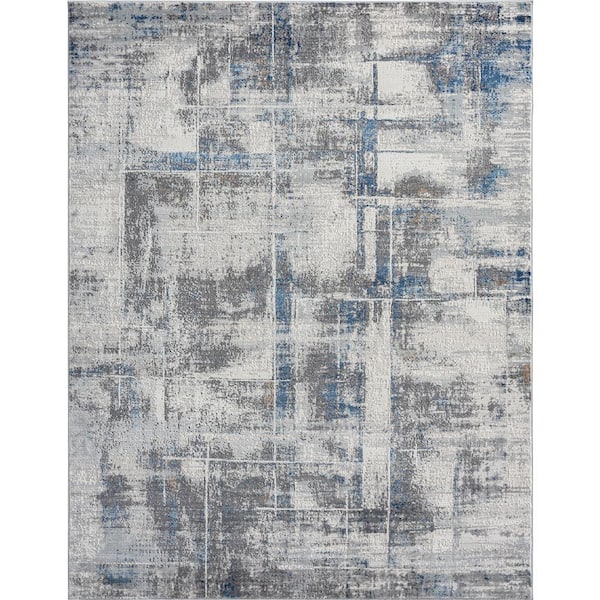 Grays/Azure 2 ft. x 3 ft. Area Rug