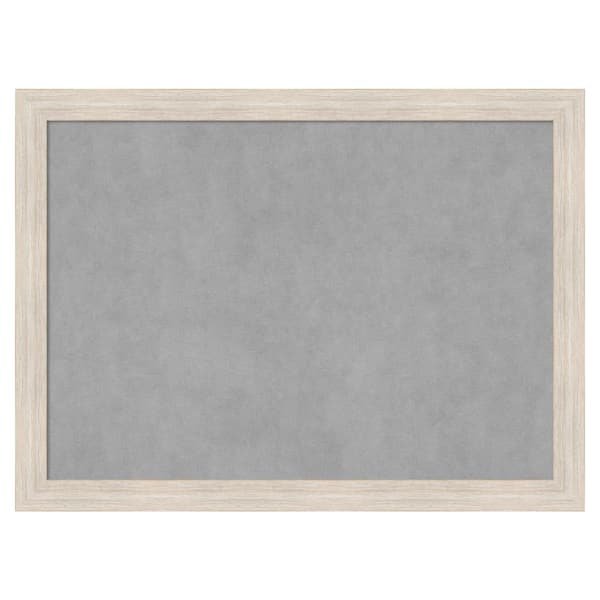 Amanti Art Hardwood Whitewash Narrow 31 in. x 23 in. Magnetic Board, Memo Board