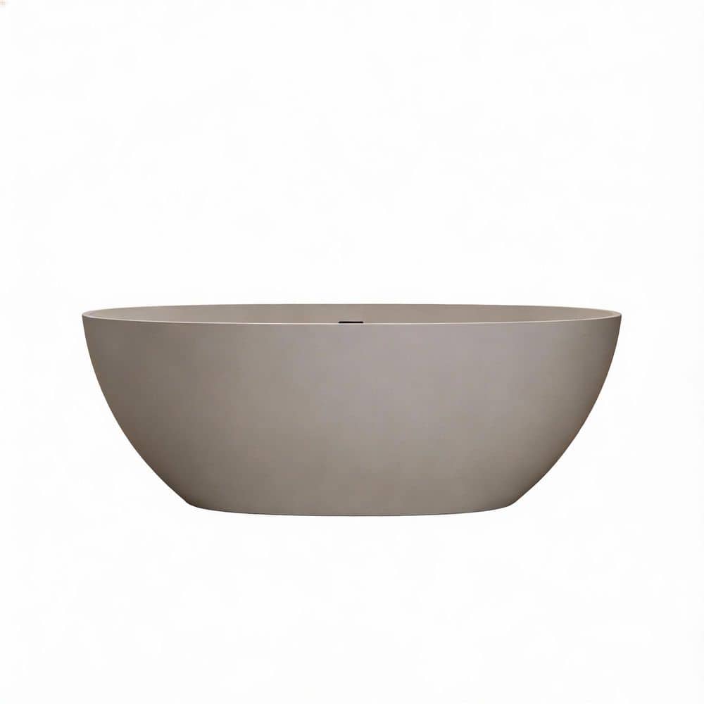 69 in. x 31.9 in. Freestanding Soaking Bathtub with Overflow and Pop-Up Drain in Orange Solid Surface Stone Resin price history on PriceWatchPro