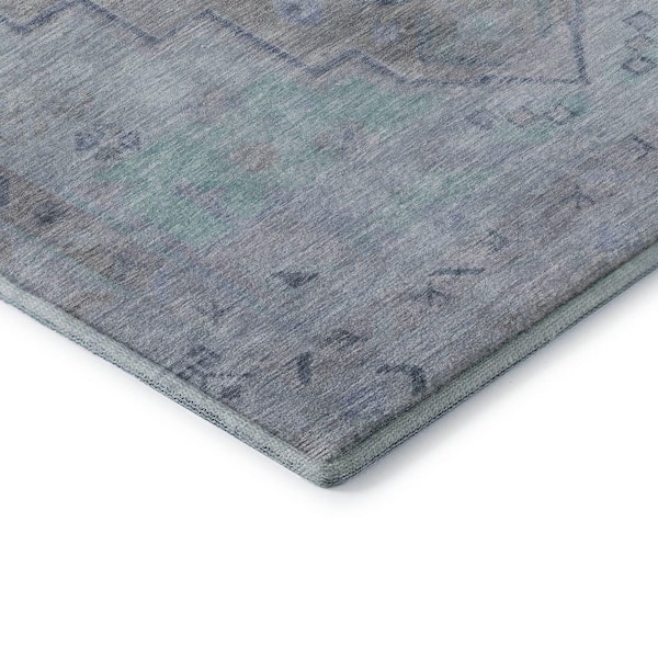 Mayfield Premium Machine Washable Abstract AMF1918 Gray 2 ft. x 3 ft. Accent Rug