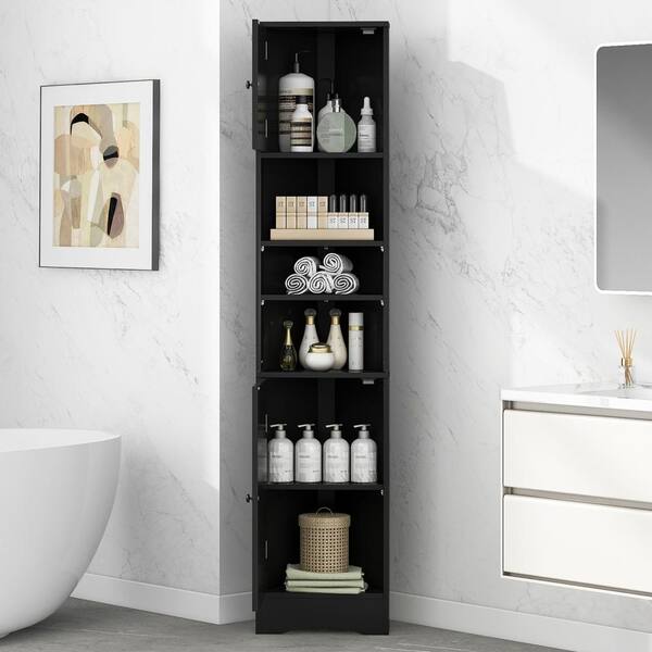 Nestfair 14.6 in. W x 9.4 in. D x 66.9 in. H Black Triangle