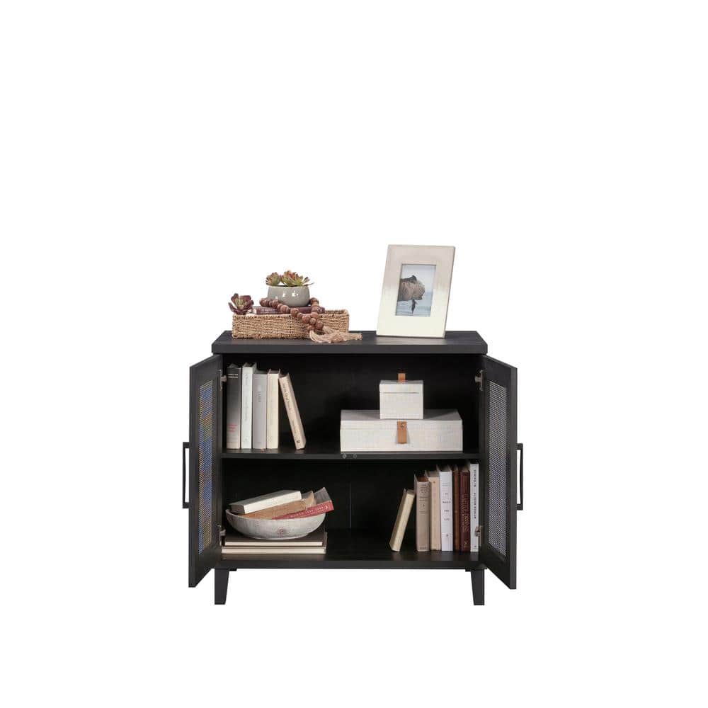 Raven Oak 2-Door Office Cabinet with Adjustable Shelving