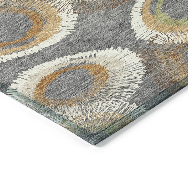 Chantille Machine Washable Indoor/Outdoor Abstract ACN2278 Gray 10 ft. x 14 ft. Area Rug