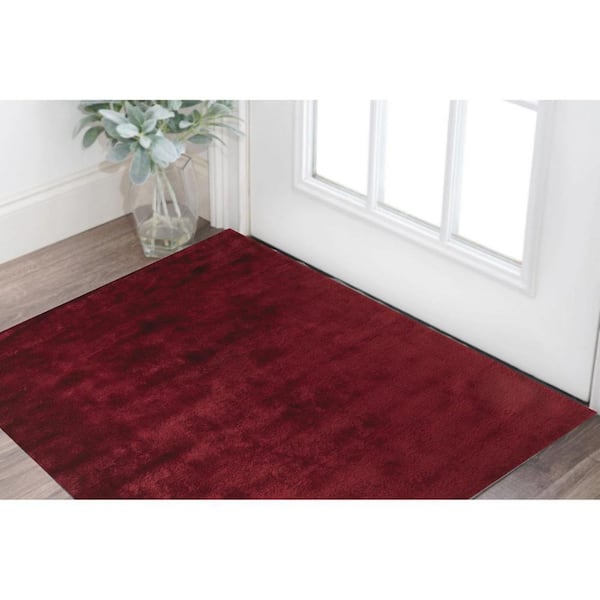 Red and Purple 2 ft. x 3 ft. Abstract Area Rug