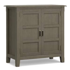 Burlington Solid Wood 30 in. Wide Transitional Low Storage Cabinet in Farmhouse Grey