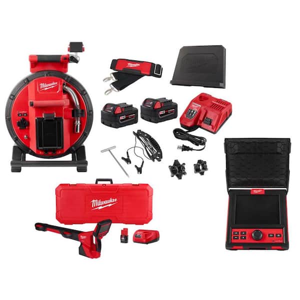 Milwaukee M18 18-Volt Cordless 100 ft. Inspection Camera Kit, M12 Wireless Pipeline Locator Kit & M18 Wireless Inspection Monitor