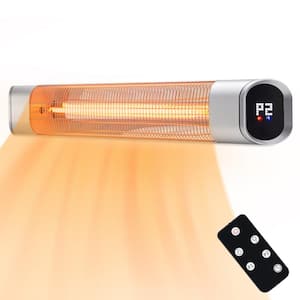 1500-Watt Portable Electric Indoor/Outdoor Infrared Carbon Tech Space Heater Wall Heater With LED Display and Remote