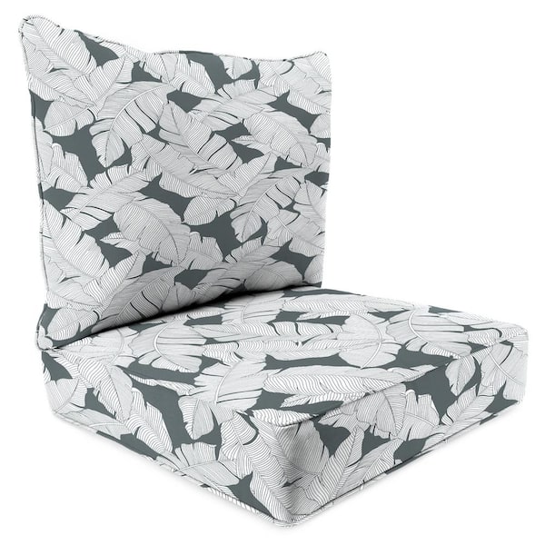 Jordan Manufacturing 46.5 in. L x 24 in. W x 6 in. T Deep Seating Outdoor Chair Seat and Back Cushion Set in Carano Stone