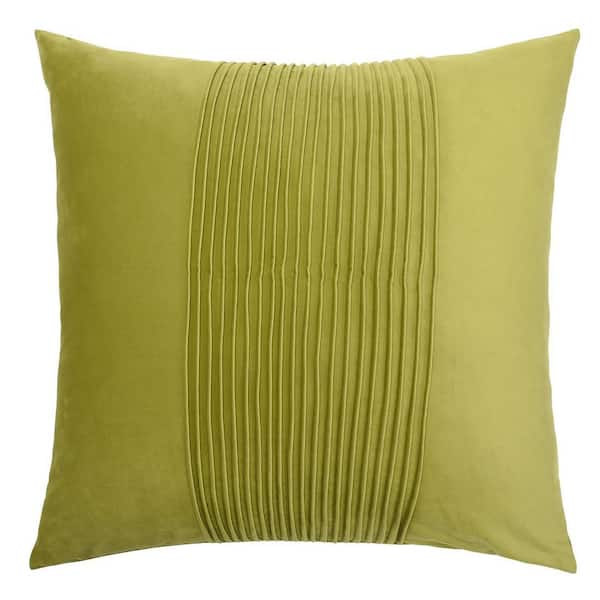 StyleCraft Tuxedo Green Solid Cotton 24 in. Throw Pillow