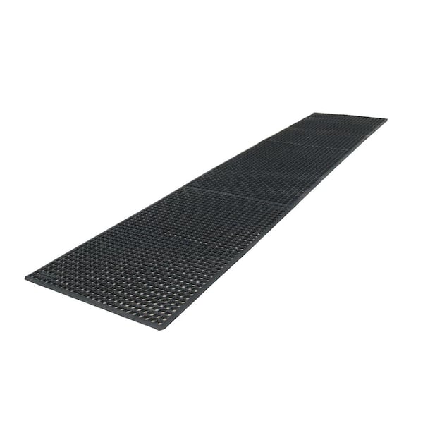 Non-slip Floor Mat Anti-fatigue Drainage Rubber Hexagonal Mats Home Bar  Kitchen