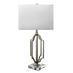 Irving 32 in. Antique Brass Contemporary Table Lamp, Dimmable
