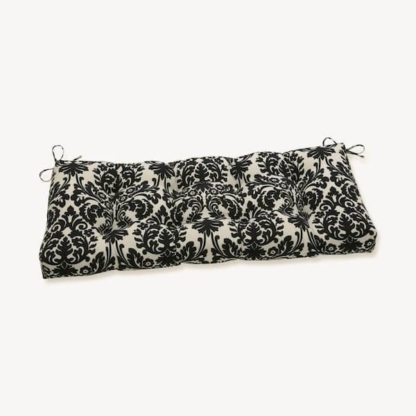Pillow Perfect Other Rectangular Outdoor Bench Cushion in Black