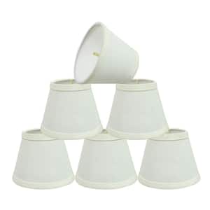 5 in. x 4 in. White Hardback Empire Lamp Shade (6-Pack)