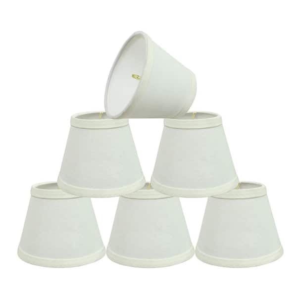 Aspen Creative Corporation 5 in. x 4 in. White Hardback Empire Lamp Shade (6-Pack)