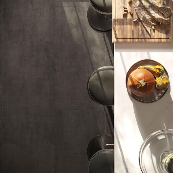 Unico Smoke 24 in. x 48 in. Concrete Look Porcelain Floor and Wall Tile (15.50 sq. ft. /Case)