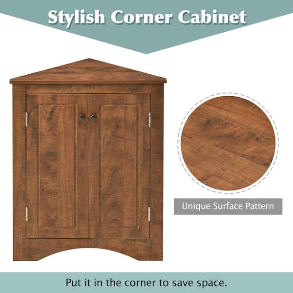 GZMR 15.75-in W x 31.5-in H Mdf Brown Freestanding Utility Storage Cabinet
