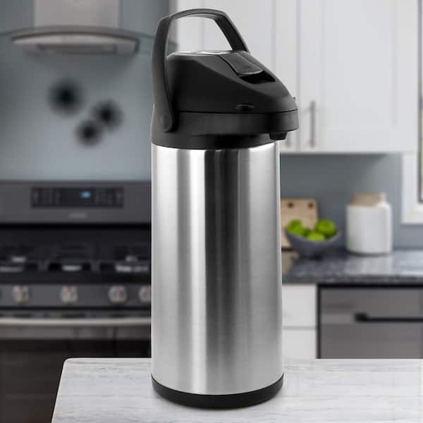 1.3 Gal. Stainless Steel Air Pot Hot Water Dispenser with Single Touch Lever