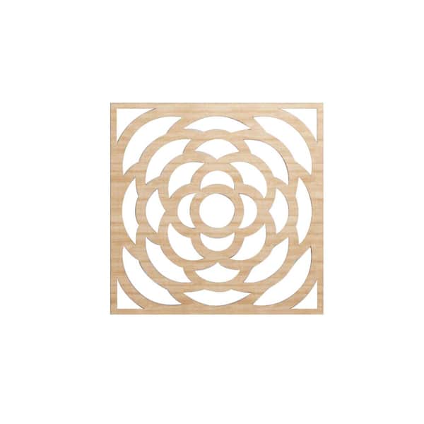 Ekena Millwork 15-3/8 in. x 15-3/8 in. x 1/4 in. Alder Medium Edinburg Decorative Fretwork Wood Wall Panels (10-Pack)