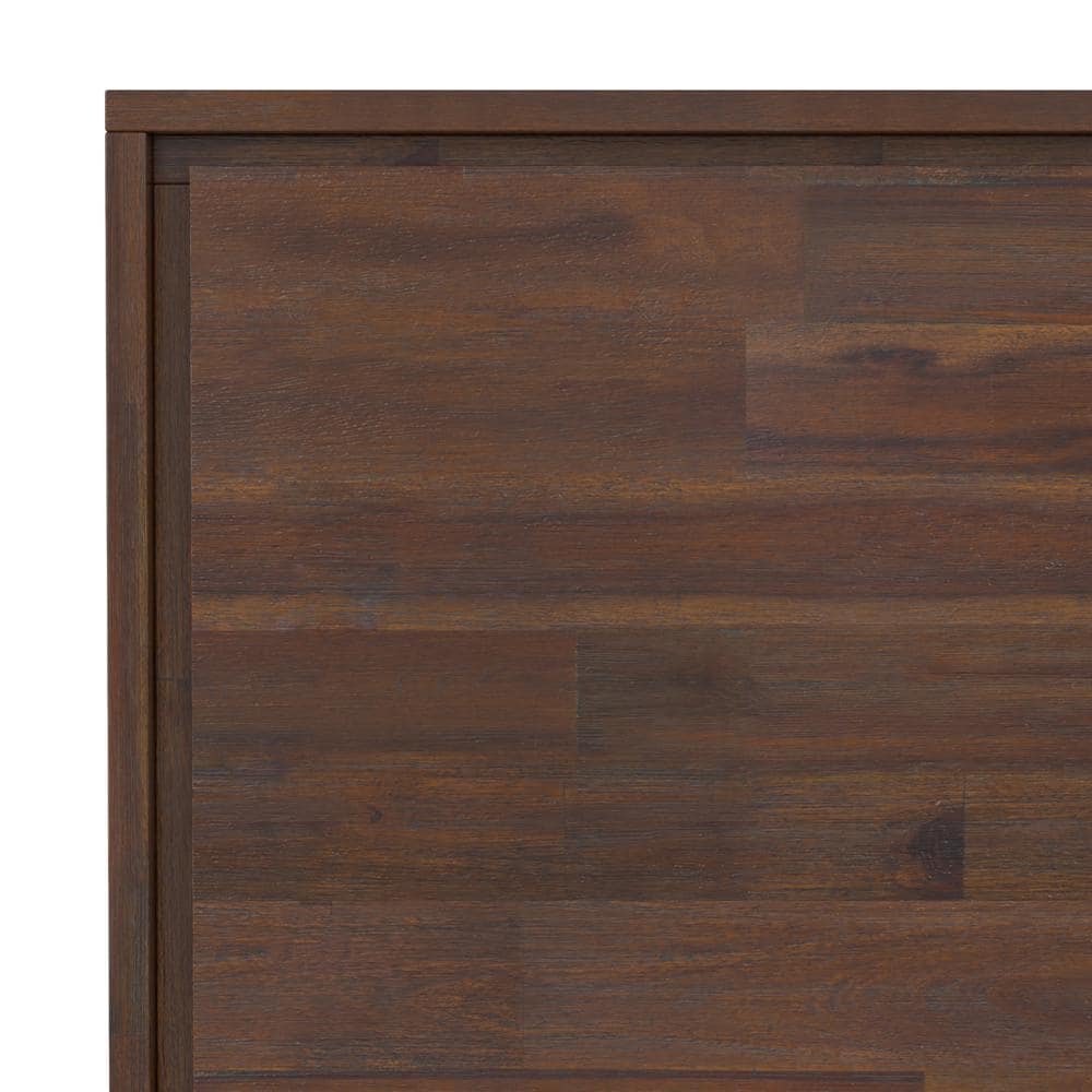 Lowry Distressed Charcoal Brown Solid Acacia Wood Sideboard Buffet