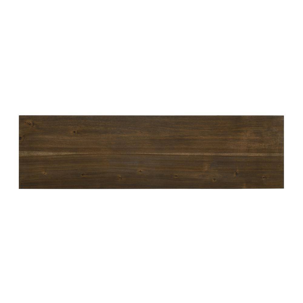 Weathered Oak and Cream Traditional Dining Bench