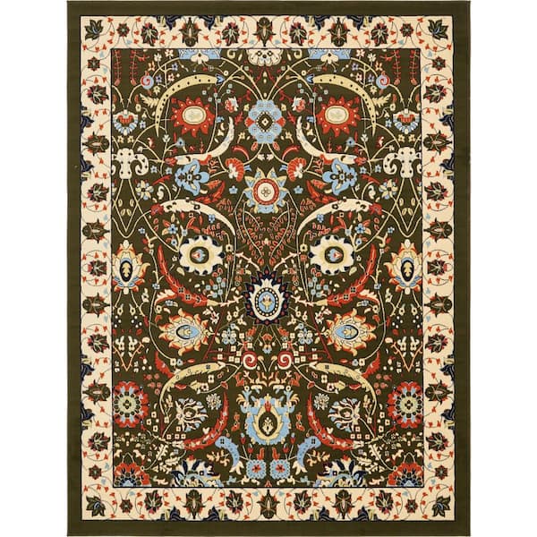 Unique Loom Espahan Cape Cod Olive 9' 0 x 12' 0 Area Rug