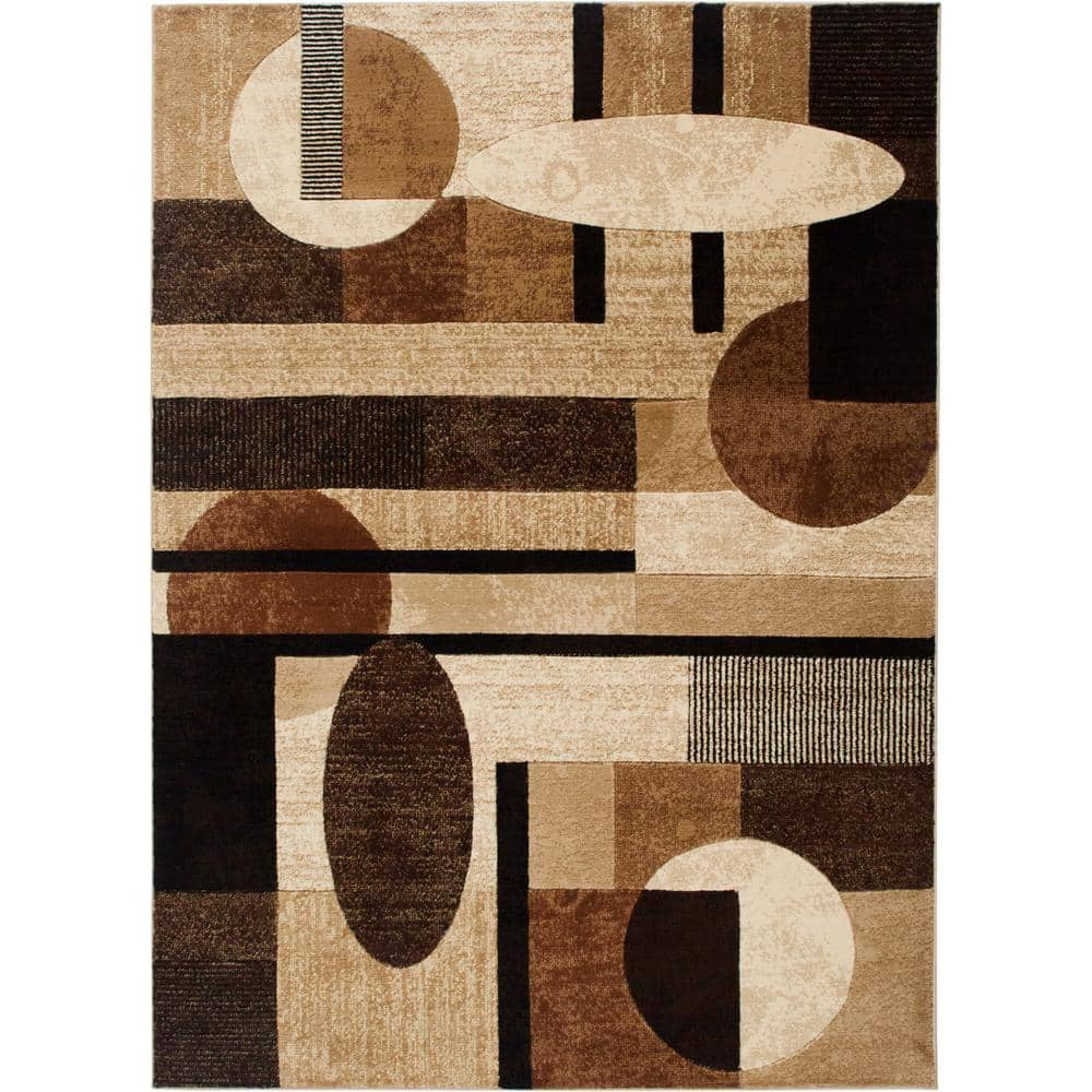 Home Dynamix Rugs Tribeca Amelia 5282-548 Geometric Floral Brown