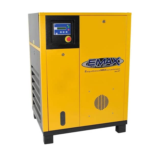 EMAX Premium Series 10 HP 208-Volt 3-Phase Stationary Electric Variable Speed Rotary Screw Air Compressor