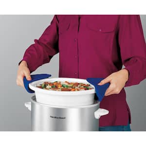 Brentwood Appliances Scallop 4.5 Qt. Blue Slow Cooker with Tempered Glass  Lid SC-140BL - The Home Depot