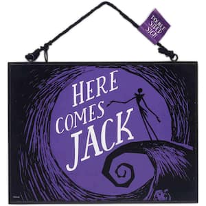6 in. Purple The Nightmare Before Christmas Jack and Oogie's Turn to Boogie Halloween Wall Decor