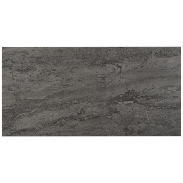 Ivy Hill Tile Take Home Sample - Elmdale 28 mil 6 in. W Night Glue Down Waterproof Luxury Vinyl Plank Flooring