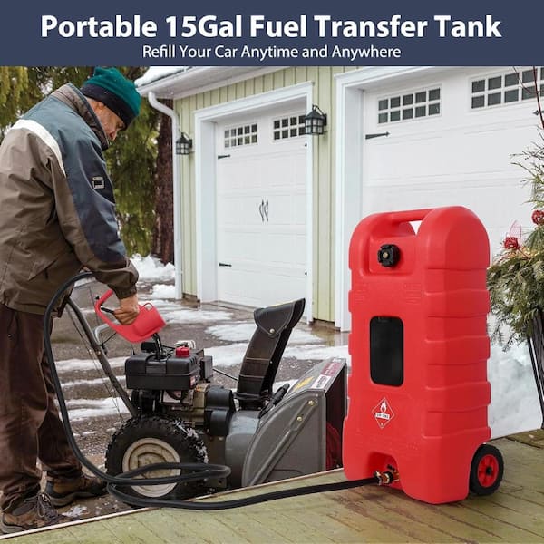 Sunvasagoo 15 Gallon Fuel Caddy, Portable Gasoline Tank Container