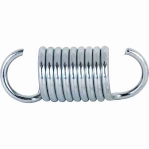 Extension Spring, Spring Steel Const, Nickel-Plated Finish, .105 GA x 3/4 in. x 2 in., Single Loop Open, (2-Pack)