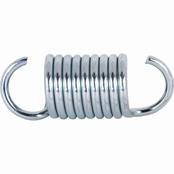 Extension Spring, Spring Steel Const, Nickel-Plated Finish, .105 GA x 3/4 in. x 2 in., Single Loop Open, (2-Pack)