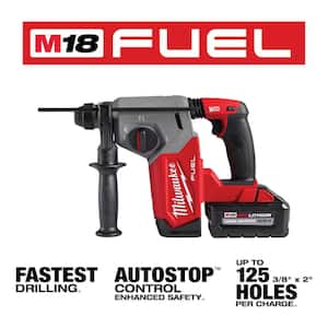 M18 FUEL 18V Lithium-Ion Brushless 1 in. Cordless SDS-Plus Rotary Hammer Kit w/Cut-Out Rotary Tool