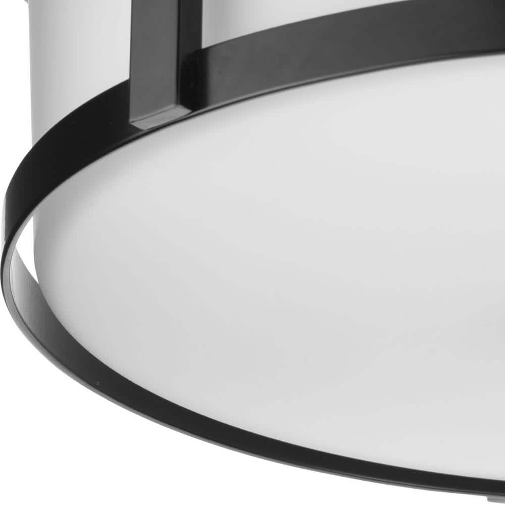 Gilliam Matte Black Flush Mount Ceiling Light with Clear Glass
