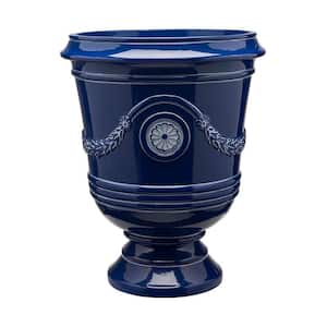 Porter Large 15.50 in. x 18 in. 20 qt. Navy Resin Composite Urn Outdoor Planter
