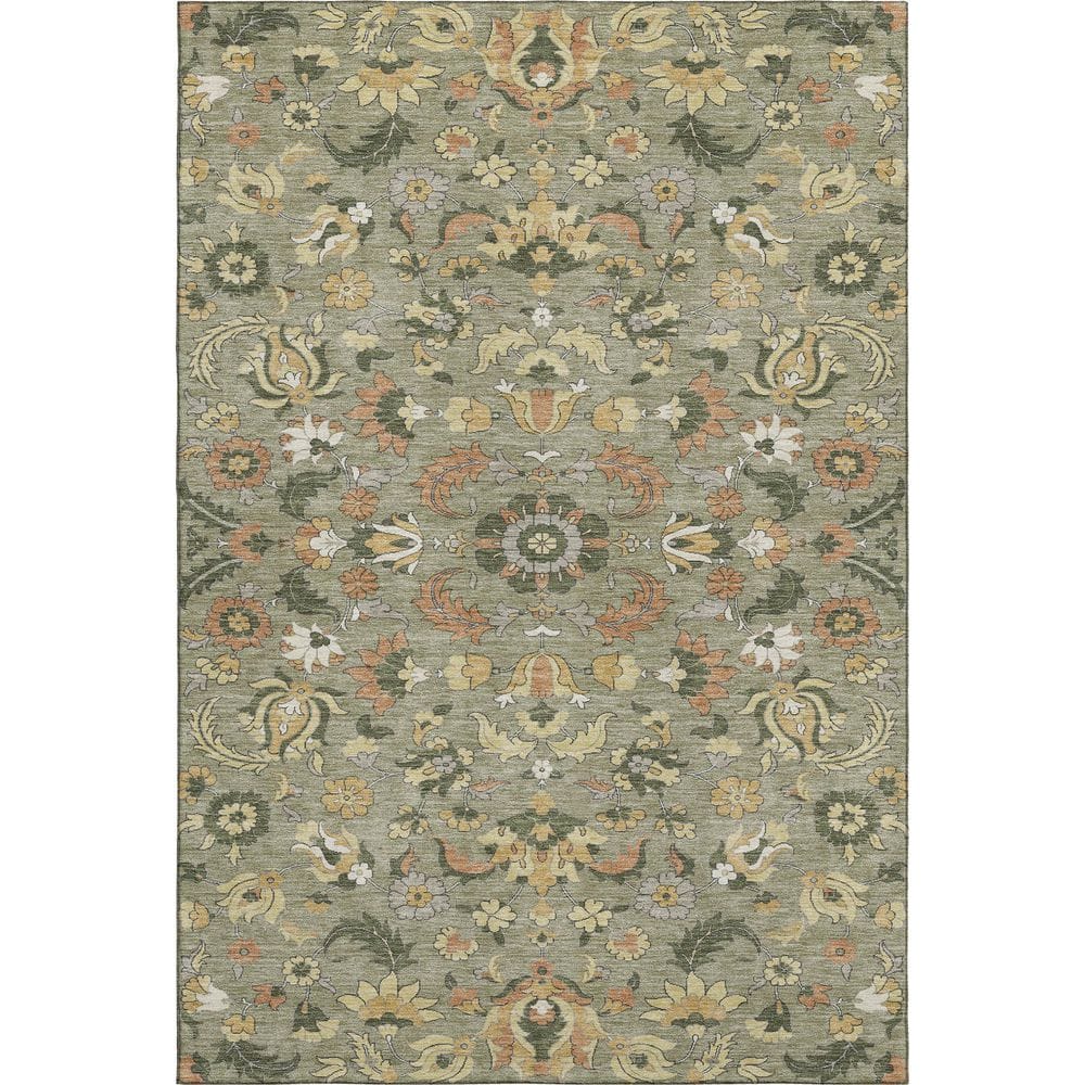 Mayfield Premium Machine Washable Abstract AMF2473 Sage 10 ft. x 14 ft. Area Rug price history on PriceWatchPro