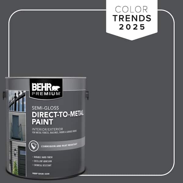 BEHR PREMIUM 1 gal. #PPU18-01 Cracked Pepper Semi-Gloss Direct to Metal Interior/Exterior Paint