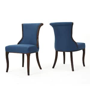 Lexia Dark Navy Fabric Upholstered Dining Chair (Set of 2)
