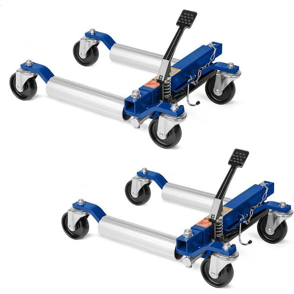 1500 lbs. Capacity Hydraulic Car Wheel Dolly in Blue 2-Pack