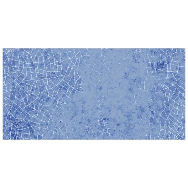 Myst Blue Lava 4 in. x 8 in. Ceramic Wall Take Home Tile Sample