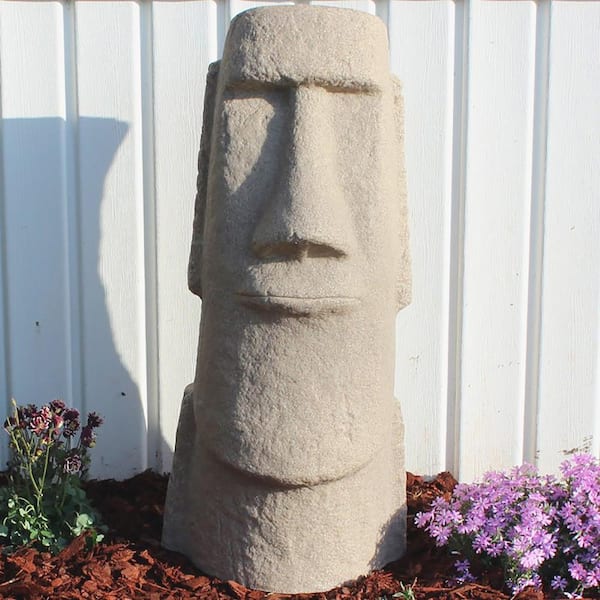 Miniature Moai Statue, Concrete Moai Garden Statue, Easter Island, Moai Face