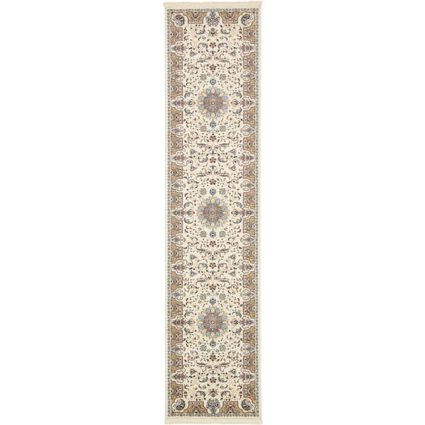 Unique Loom Narenj Newcastle Ivory 3' 0 x 13' 0 Runner Rug