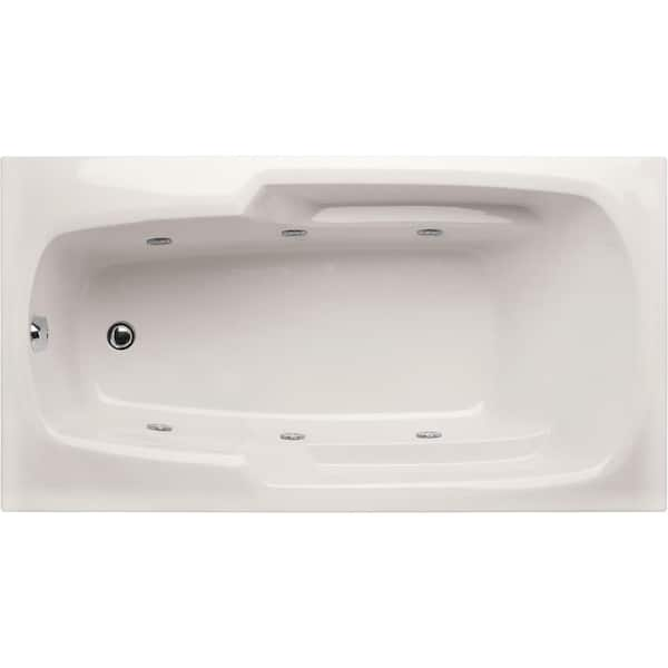 Jacuzzi PROJECTA 60 in. x 36 in. Acrylic Rectangular Drop-In Whirlpool Bathtub in White