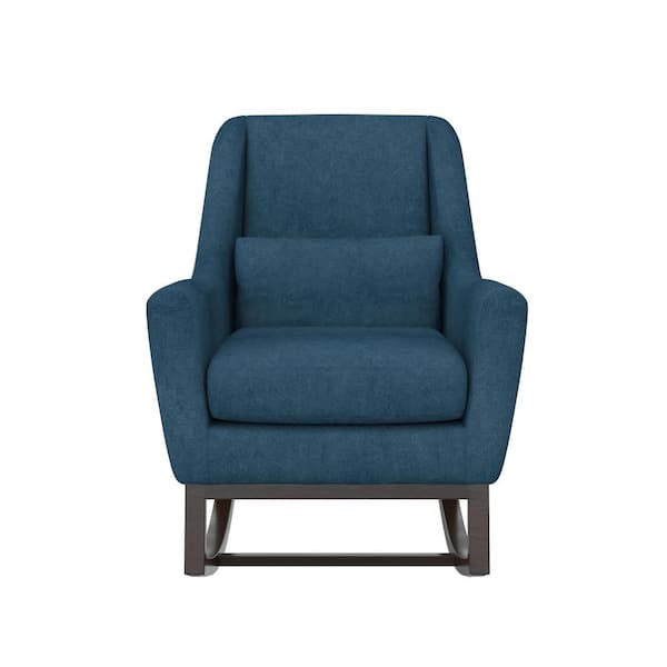 Sophie Mid-Century Rocker, Navy Blue Linen