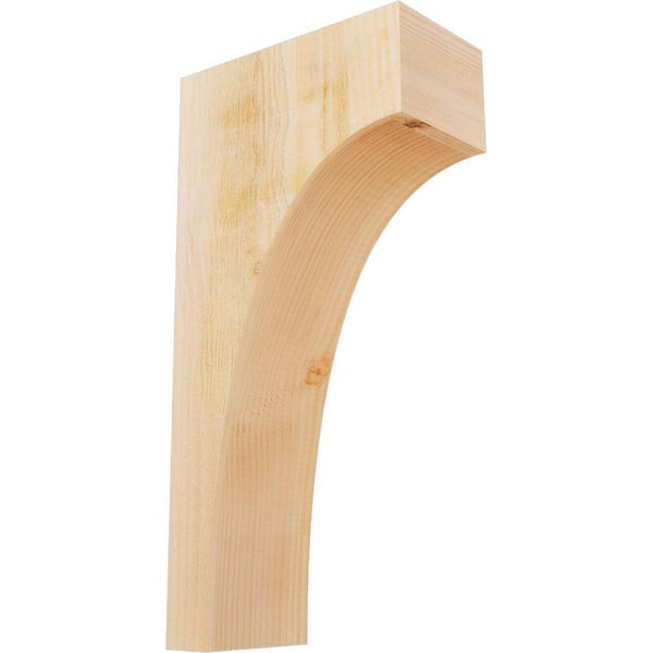 Ekena Millwork 6 in. x 12 in. x 24 in. Douglas Fir Huntington Rough Sawn Corbel