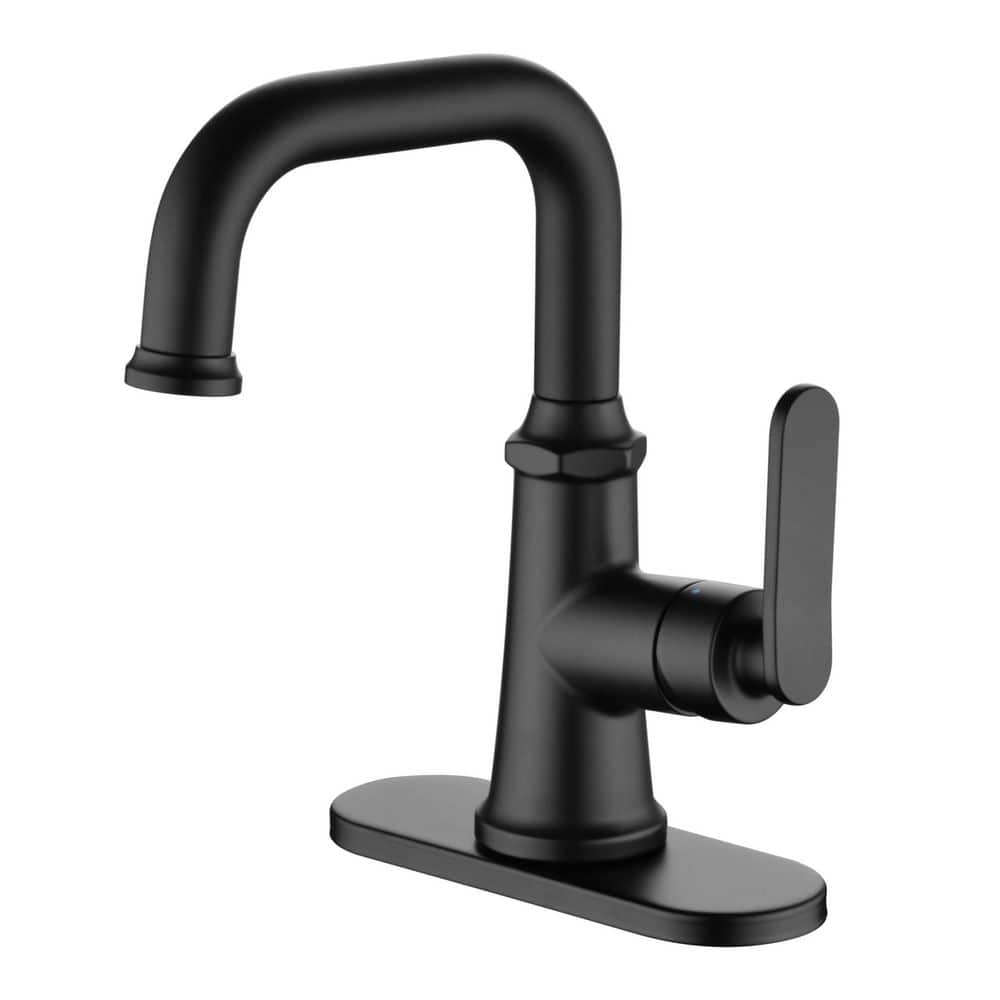 Remeslo Single-Handle Deckmount Lavatory Single Hole Bathroom Sink Faucet with Drain Assembly in Matte Black price history on PriceWatchPro