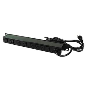 Wiremold 8-Outlet 15 Amp Rackmount Power Strip with Lighted On/Off Switch, 6 ft. Cord