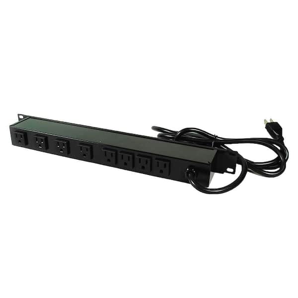 Legrand Wiremold 8-Outlet 15 Amp Rackmount Power Strip with Lighted On/Off Switch, 6 ft. Cord