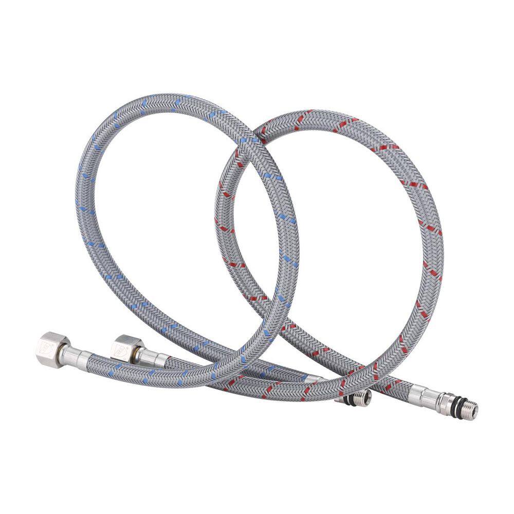 （2 Pack）40 in. 3/8 in. Female Compression x M12 Male Connector Braided Nylon Faucet Supply Line price history on PriceWatchPro